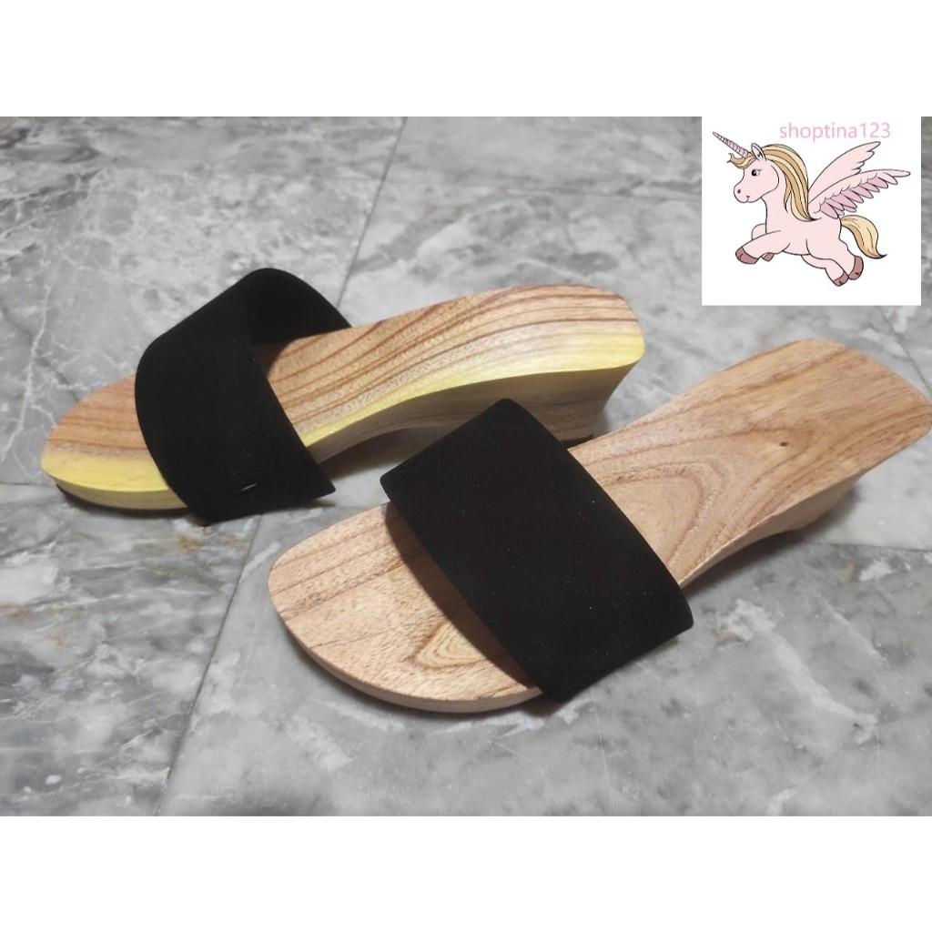 Guốc Gỗ Guốc Mộc Cao 5 Phân ( đế cao su 2 lớp )