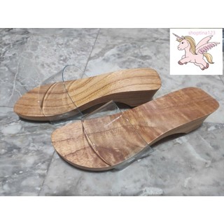 Guốc Gỗ Guốc Mộc Cao 5 Phân ( Có đóng thêm đế cao su )