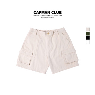 Quần short nam kaki TÚI HỘP phom rộng CAPMAN CLUB, quần đùi trên gối trẻ trung thoải mái