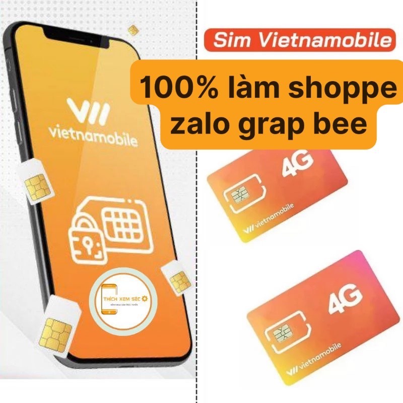 Sim vietnamobile   05 mới 100% làm shope,zlo,game,grab và nhiều dịch vụ khác