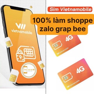 Sim vietnamobile   05 mới 100% làm shope,zlo,game,grab và nhiều dịch vụ khác