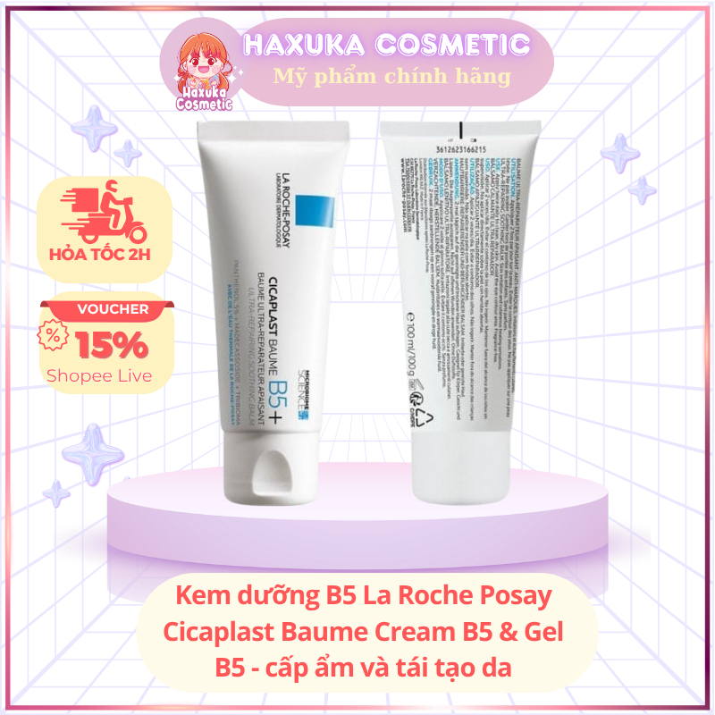 Kem B5 La Roche Posay Cicaplast Baume Cream B5 & Gel B5 - Cấp Ẩm VàTái Tạo Da
