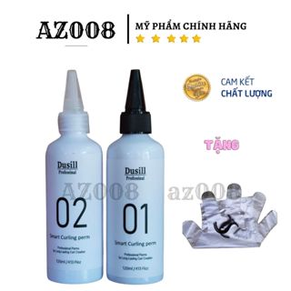  thuốc uốn tóc tại nhà Dusill thuốc uốn lạnh Collagen Dusill 120ml  AZ008 tặng kẹp càng cua bịt tai uốn tóc nam 