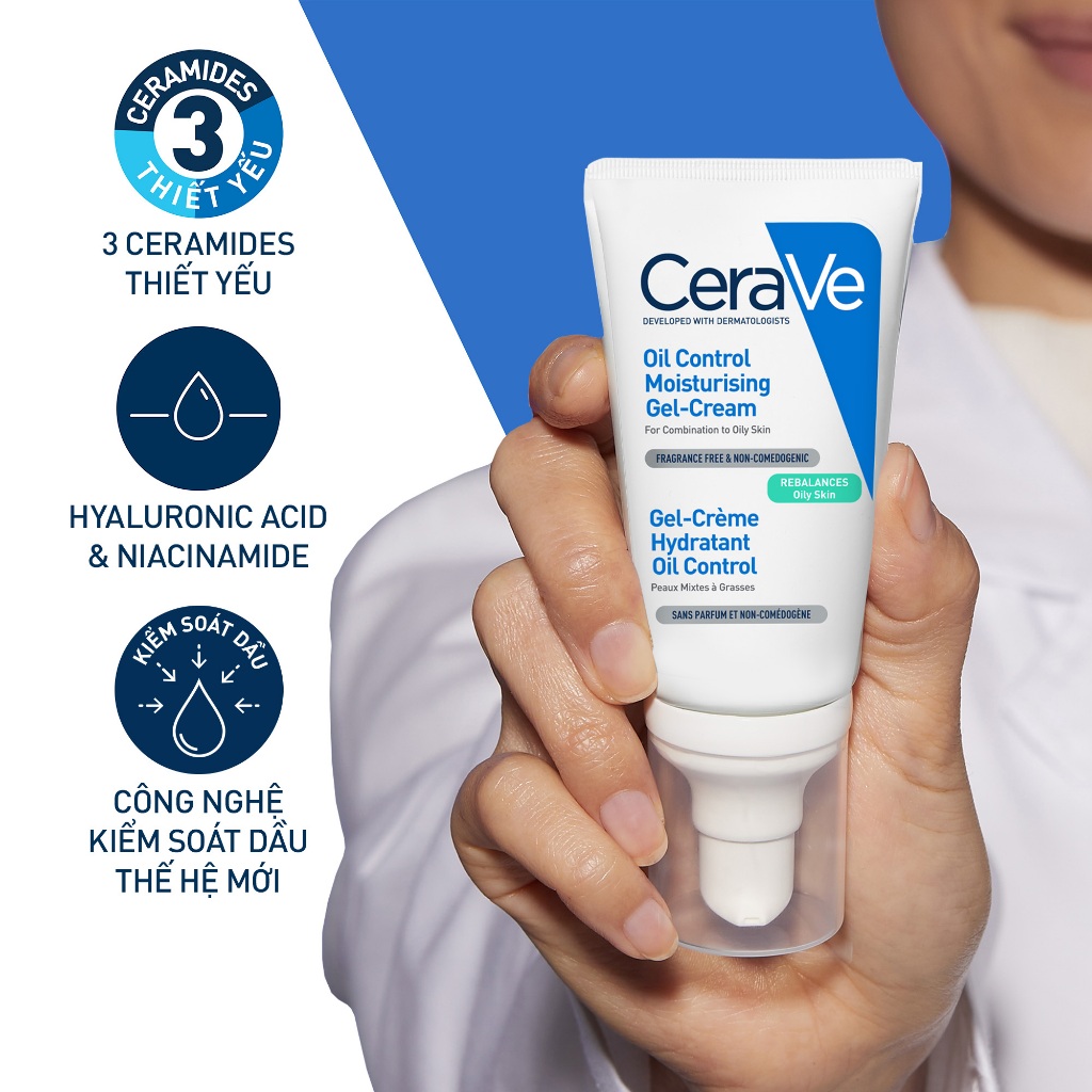 Gel dưỡng ẩm kiềm dầu 8H CeraVe Oil Control Gel-cream 52ml | BigBuy360 - bigbuy360.vn