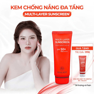 Kem Chống Nắng Nâng Tông Đa Tầng HALAVI Hàn Quốc SPF 50+ PA++++  Multi-Layer Sunscreen 60ml