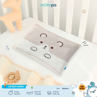 Gối ngủ cho bé Mompa vải bông Cotton mềm mại thấm hút 35x25cm 0092 0096