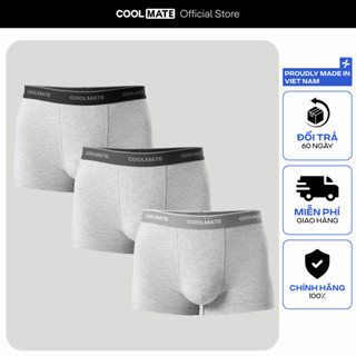 [MỚI]Pack 3 Quần Lót Nam Trunk Modal Melange Co giãn, Thoáng mát, Nhanh Khô - Coolmate