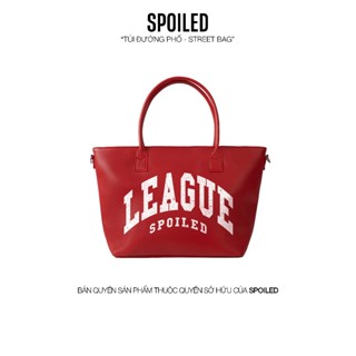  Túi Tote SPOILED cỡ lớn League Da PU cao cấp   Đỏ 