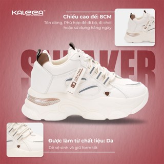 Kaleea - Giày Thể Thao Nữ  Độn Đế Hack Dáng Chất Da Mềm Đế Cao 7cm - T111