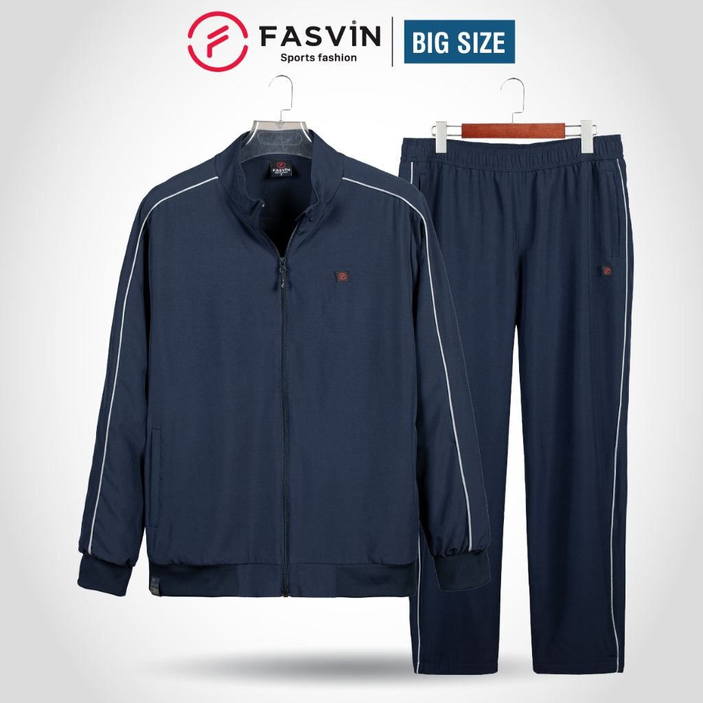 Bộ Quần Áo Gió Nam BIG SIZE FASVIN BC24202.HN Vải Gió Chun 02 Lớp Lót Vải Thun Mềm Mại Ám Áp