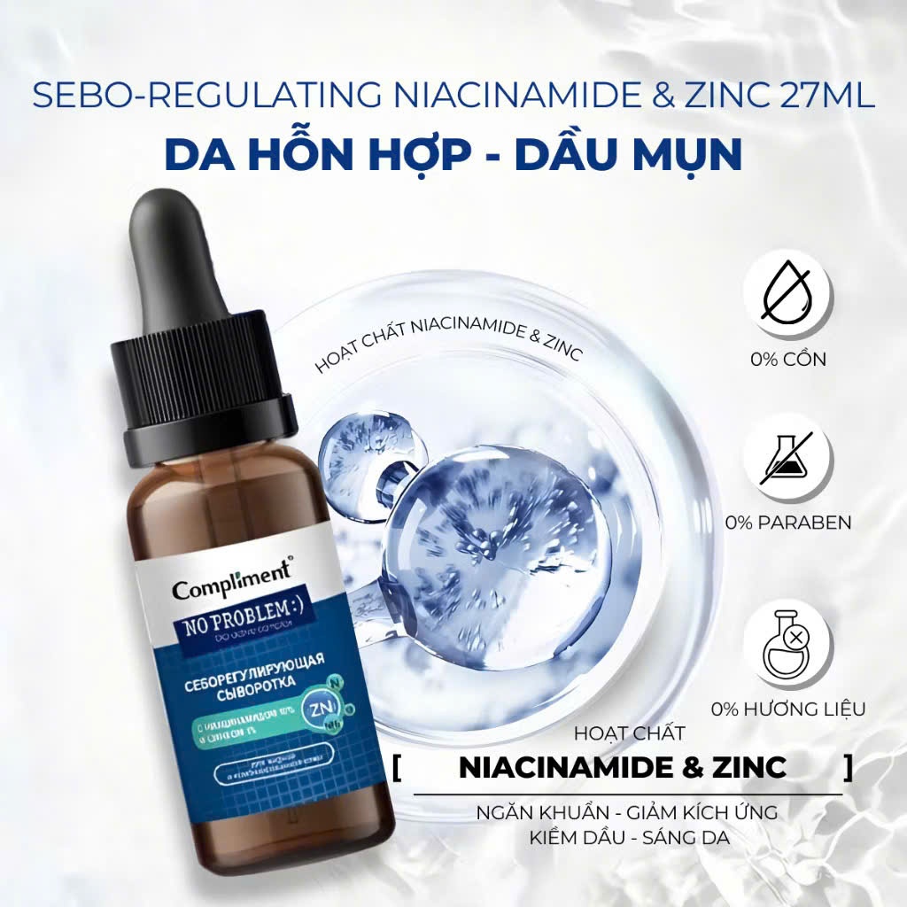 Serum Dưỡng Da Compliment Niacinamide 10% 27ml Kiềm Dầu, Giảm Thâm Mụn Sáng Da | BigBuy360 - bigbuy360.vn