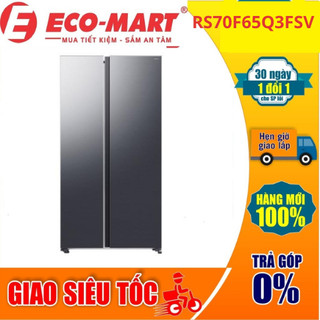Tủ lạnh Samsung Inverter 655 lít Side By Side RS70F65Q3FSV ( Giao vs lắp đặt miễn phí tại nhà )