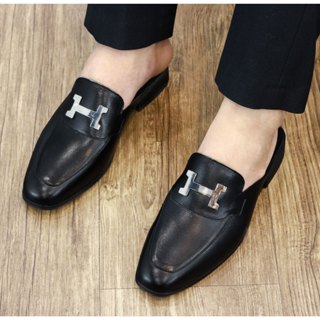 Giày Lười Nam A&TNCT Da Bò mã S012 ( FREESHIP) - Sục Nam Màu Đen - Sục Nam Cao Cấp