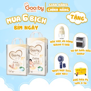 (Combo quà) 6 Bịch Tã/bỉm Gooby Extra mềm mại, chống tràn, siêu thấm hút đủ size cho bé 4-30KG