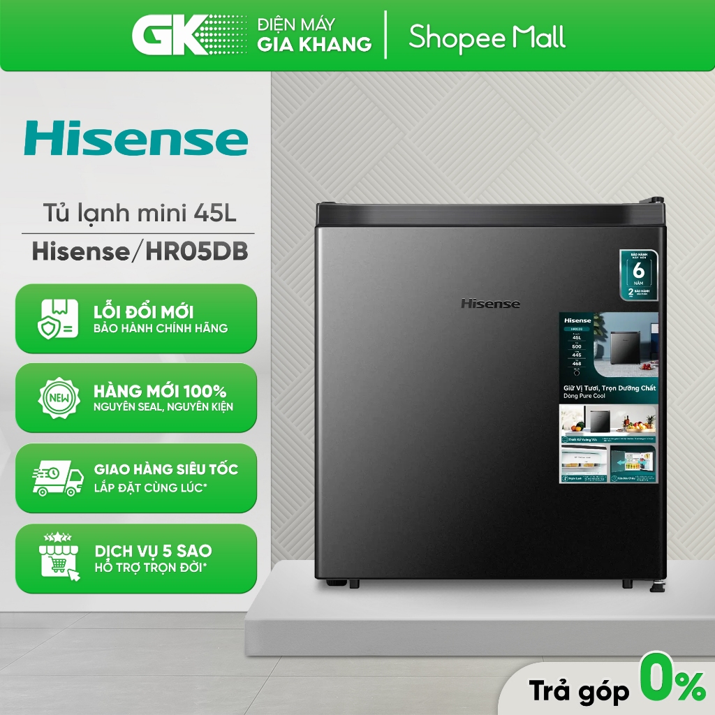 HR05DB - Tủ Lạnh Hisense 45 Lít HR05DB - Mini 1 Cánh [Toàn Quốc]