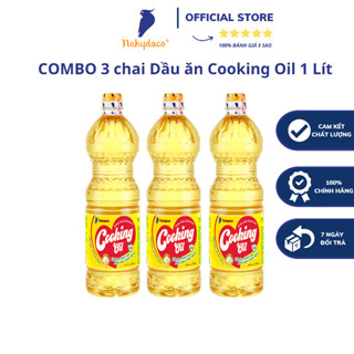 COMBO 3 Chai Dầu ăn Cooking Oil Nakydaco 1 lít
