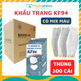 Thùng khẩu trang Khánh an KF94 Khánh An 300 cái 4 lớp kháng khuẩn chống nắng ngăn bụi min pm2.5 bảo vệ da mặt x10KAKF94O