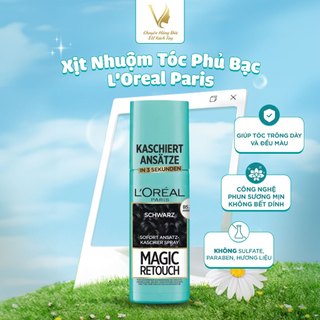 Xịt Nhuộm Tóc Phủ Bạc L'Oreal Paris Magic Retouch, Che Phủ Tóc Bạc Nhanh Chóng, Tự Nhiên, Không Gây Bết Dính