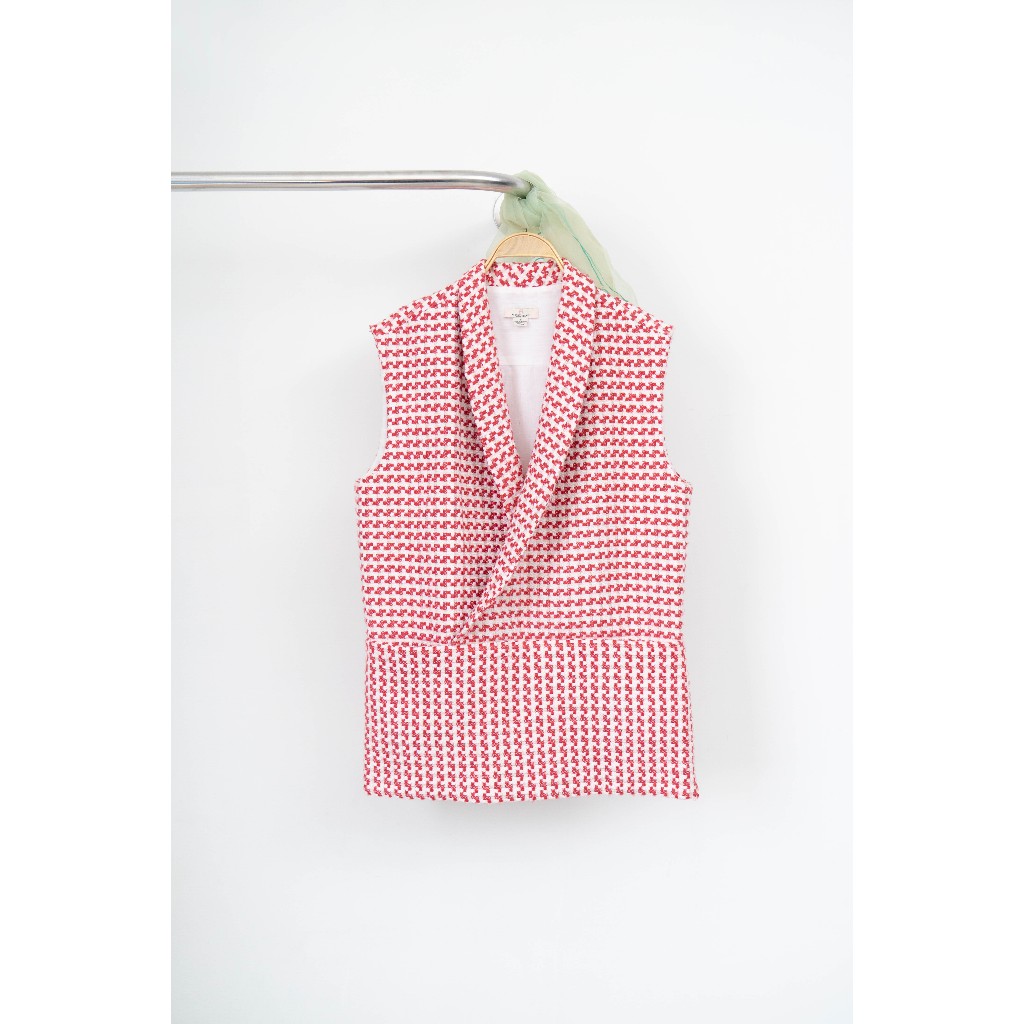 Bloom | Áo Đầm Gile dạ tweed mùa đông dáng dài from suông, chất dày may kèm lót linnen hàng cao cấp 