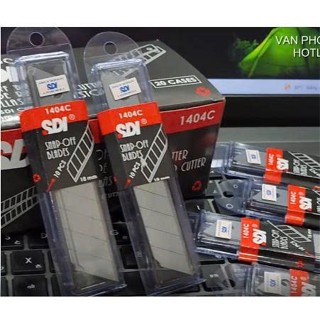  Vỉ 10 lưỡi dao rọc giấy nhỏ   lớn SDI 1403C 9mm   1404C 18mm 