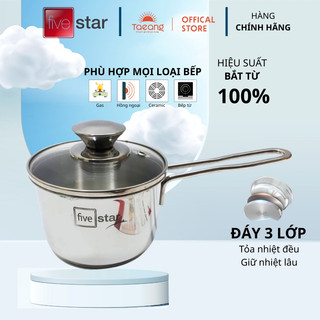  Quánh inox 3 đáy Fivestar Standard 12-14-16cm bảo hành 5 năm  ảnh thật shop chụp  