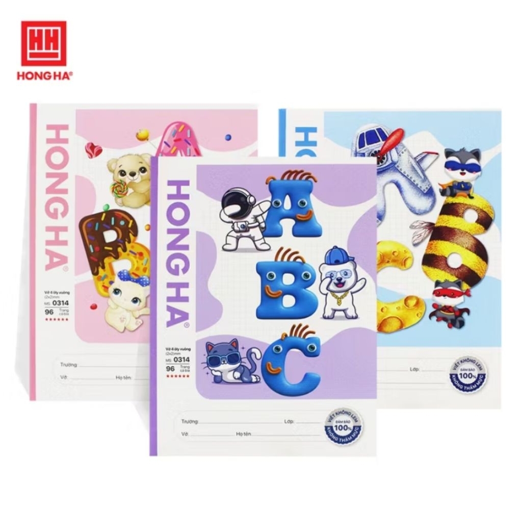 vở tập Hồng Hà ABC 4 ô ly 96 trang 100gr