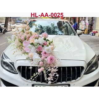 Hoa Xe Cưới bằng Lụa Cao Cấp chỉ việc dùng - HL-AA-0025 - Tặng 9 nơ
