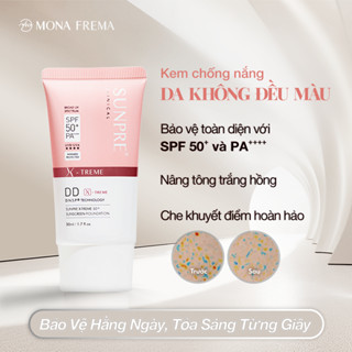 Kem Chống Nắng Màu Kem Nền Mona Frema SUNPRE DD Xtreme Sunscreen Foundation 50ml màu hồng