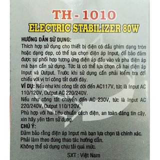 Adapter đổi điện 220V <==>110V Revolve TH-1010, 80 Watt