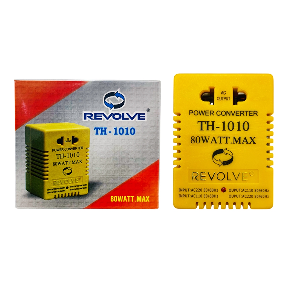 Adapter đổi điện 220V <==>110V Revolve TH-1010, 80 Watt