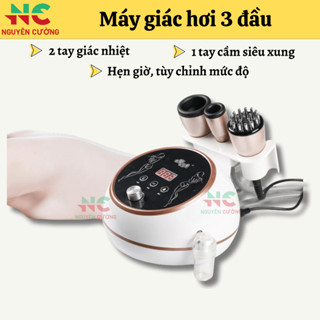 Máy giác hơi điện 3 đầu cạo gió, giác hơi, đả thông kinh lạc, Máy massage hỗ trợ đau mỏi vai gáy, giãn cơ