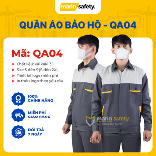 Quần áo bảo hộ lao động QA04 vải kaki 31 phối màu dày dặn, bền bỉ, thoáng mát khi sử dụng