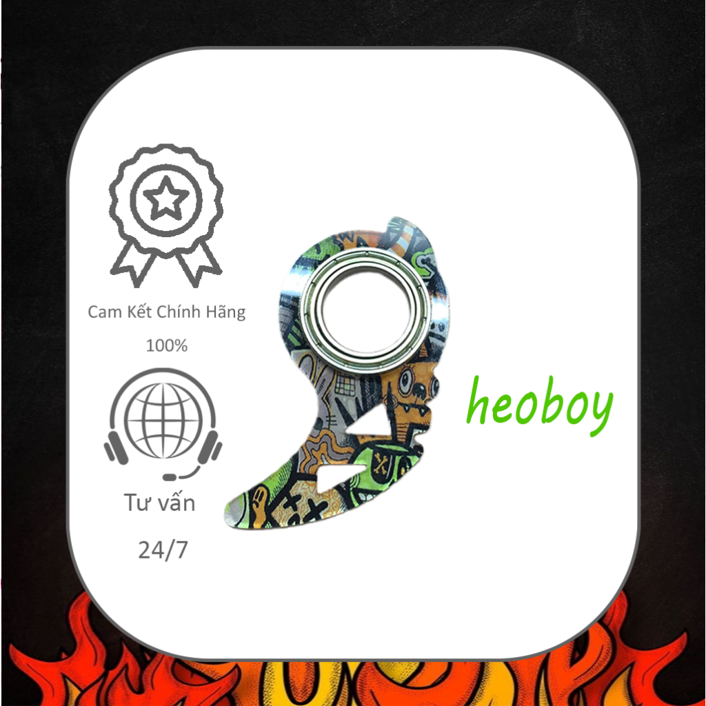 KEYRAMBIT - MÓC KHÓA XOAY - KARAMBIT - heoboy - VÒNG BI THÉP NHẬT SIÊU MƯỢT