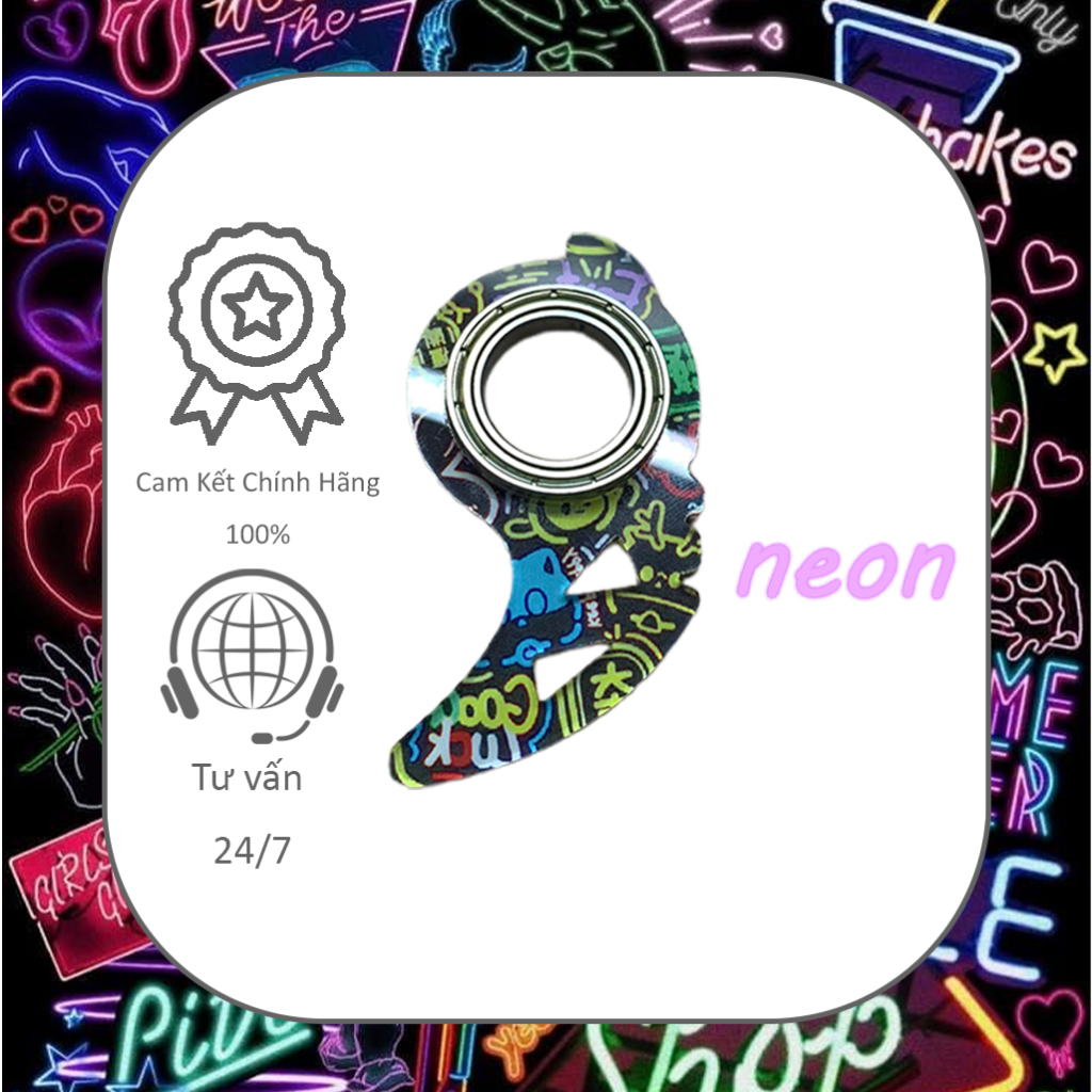 KEYRAMBIT - MÓC KHÓA XOAY - KARAMBIT - NEON - VÒNG BI THÉP NHẬT SIÊU MƯỢT