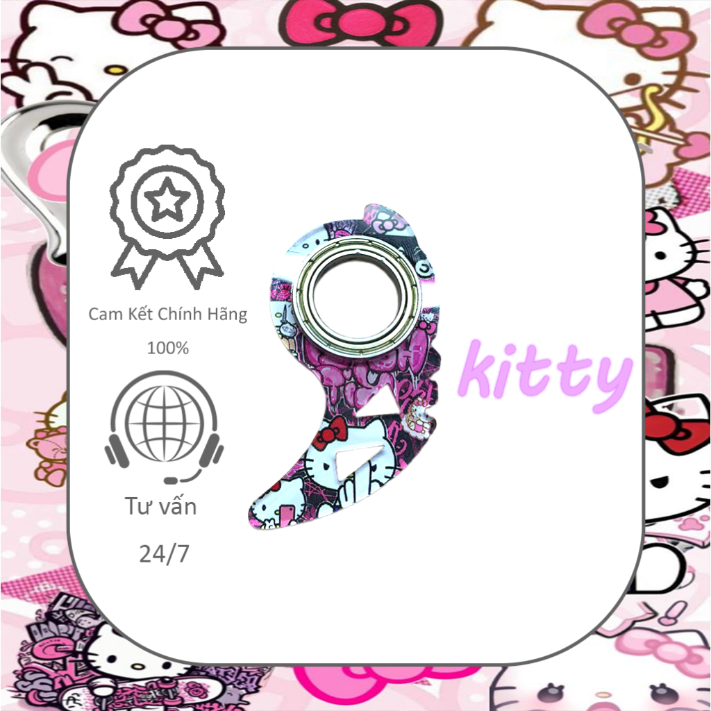 KEYRAMBIT - MÓC KHÓA XOAY - KARAMBIT -  HELLO KITTY - VÒNG BI THÉP NHẬT SIÊU MƯỢT
