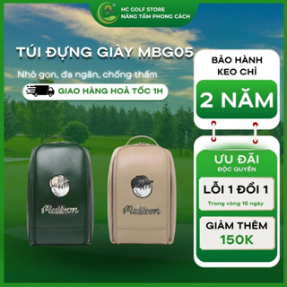  Túi đựng giày MBG05 cao cấp túi da bóng mịn có tay cầm chống thấm nước phụ kiện golf nam nữ- HC GOLF 