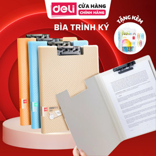  Trình Ký Đơn Nhựa A4 Deli – Bìa Kẹp Giấy Tài Liệu Hồ Sơ A4 – Kẹp Chắc Nhựa Bền Màu Đẹp Văn Phòng 