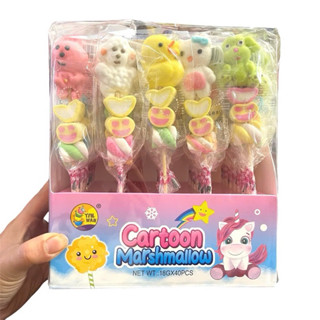  Kẹo dẻo bông marshmallow noel nhiều vị khay 40 xiên 