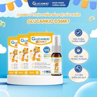 (Combo 3 tặng 1) TPBVSK Glucankid D3MK7 dạng xịt, hỗ trợ bổ sung Vitamin D3 K2, tăng cường hấp thu canxi cho bé
