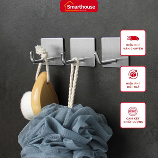 Móc Dán Tường Chịu Lực Inox 304, Móc Treo Tường Siêu Dính Inox 304 Treo Đồ Đa Năng