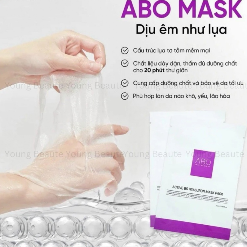 ( Hàng công ty) MẶT NẠ CẤP ẨM PHỤC HỒI - ABO ACTIVE B5 HYALURON MASK