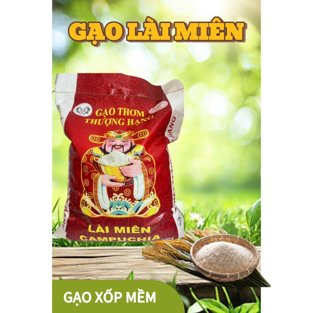 Gạo Lài MIên Camphuchia Bao 10Kg-25Kg, Gạo Thơm Lài Miên -Dẻo Vừa Thơm Cơm
