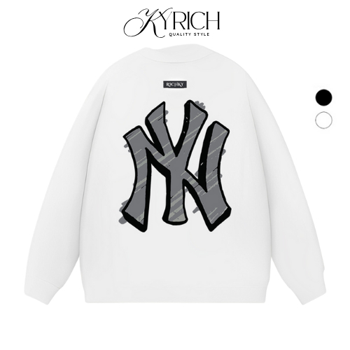 Áo Sweater Kyrich Premium Nỉ Mlb Ny Dark Grey