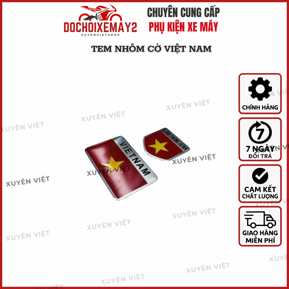 Tem nhôm cờ việt nam<giá 1 tem>