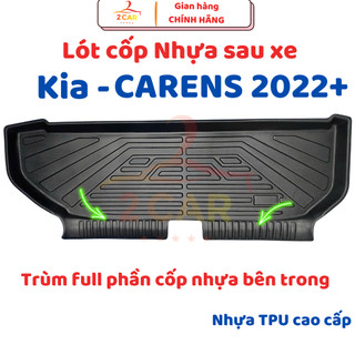  Lót cốp nhựa dẻo xe Kia Carens 2022- 2024 2025 cao cấp nhựa dẻo không mùi đàn hồi chống nước tốt 