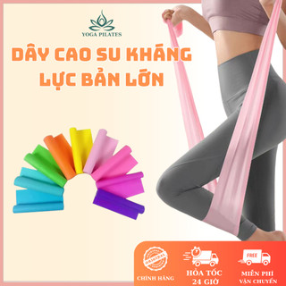  Dây Cao Su Đàn Hồi Kháng Lực Band Bản Rộng Tập Gym Yoga Pilates 1m5 