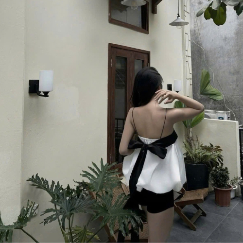 Set áo 2 dây bồng nơ buộc sau xinh xỉu_B1T16 | BigBuy360 - bigbuy360.vn