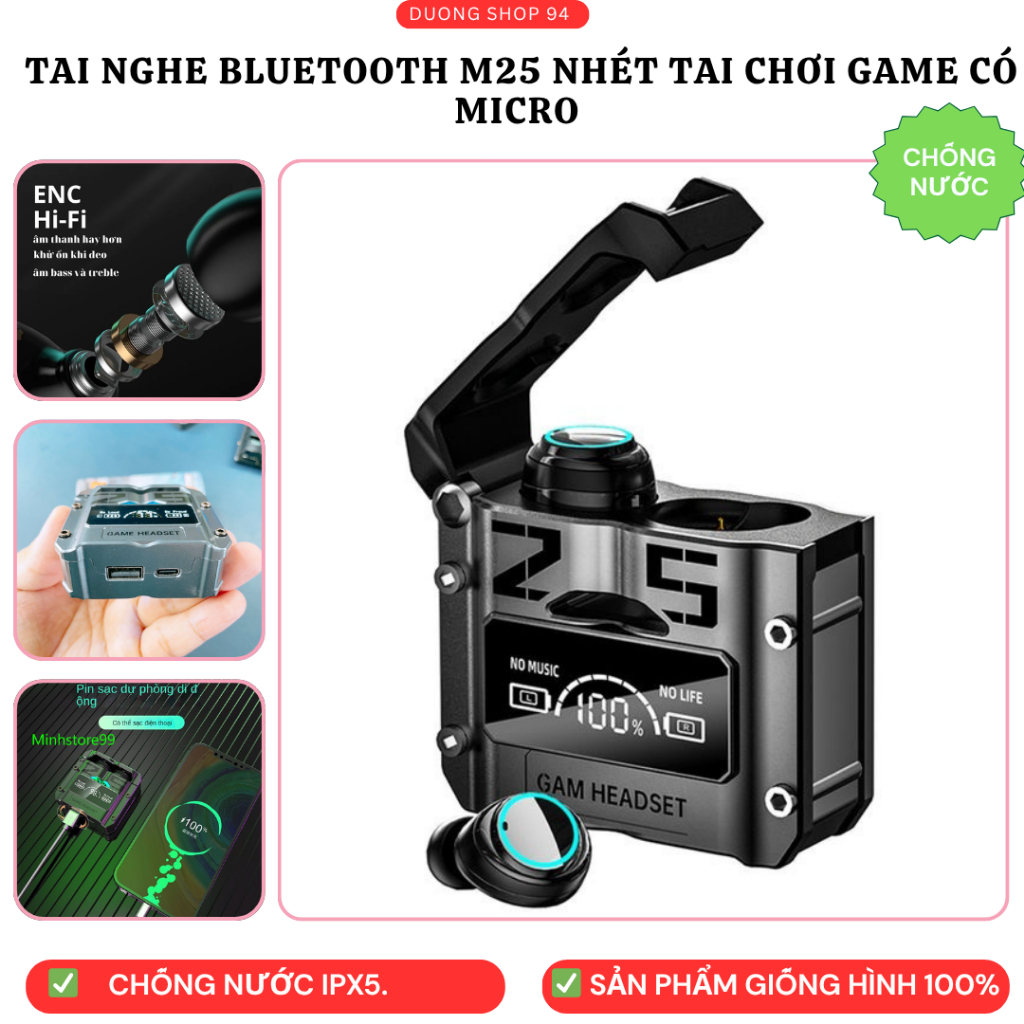 [M25] Tai nghe Gaming M25 Bluetooth Đem Lại Trải Nghiệm Âm Thanh Sống Động. - duongshop9x