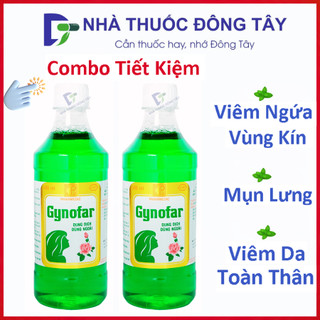  Combo 2 GYNOFAR Dung Dịch Vệ Sinh Nữ Hỗ Trợ Trị Mụn Lưng Viêm Nang Lông Hiệu Quả - Chai 500ml – Nhà Thuốc 