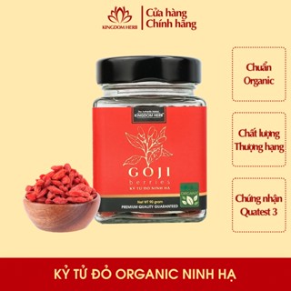 Kỷ tử hữu cơ organic Ninh Hạ Kingdom Herb sấy mộc, chính hãng thượng hạng hộp 90g - KQ
